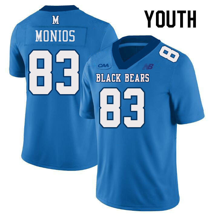 Youth #83 Michael Monios Maine Black Bears College Football Jerseys Stitched Sale-Light Blue